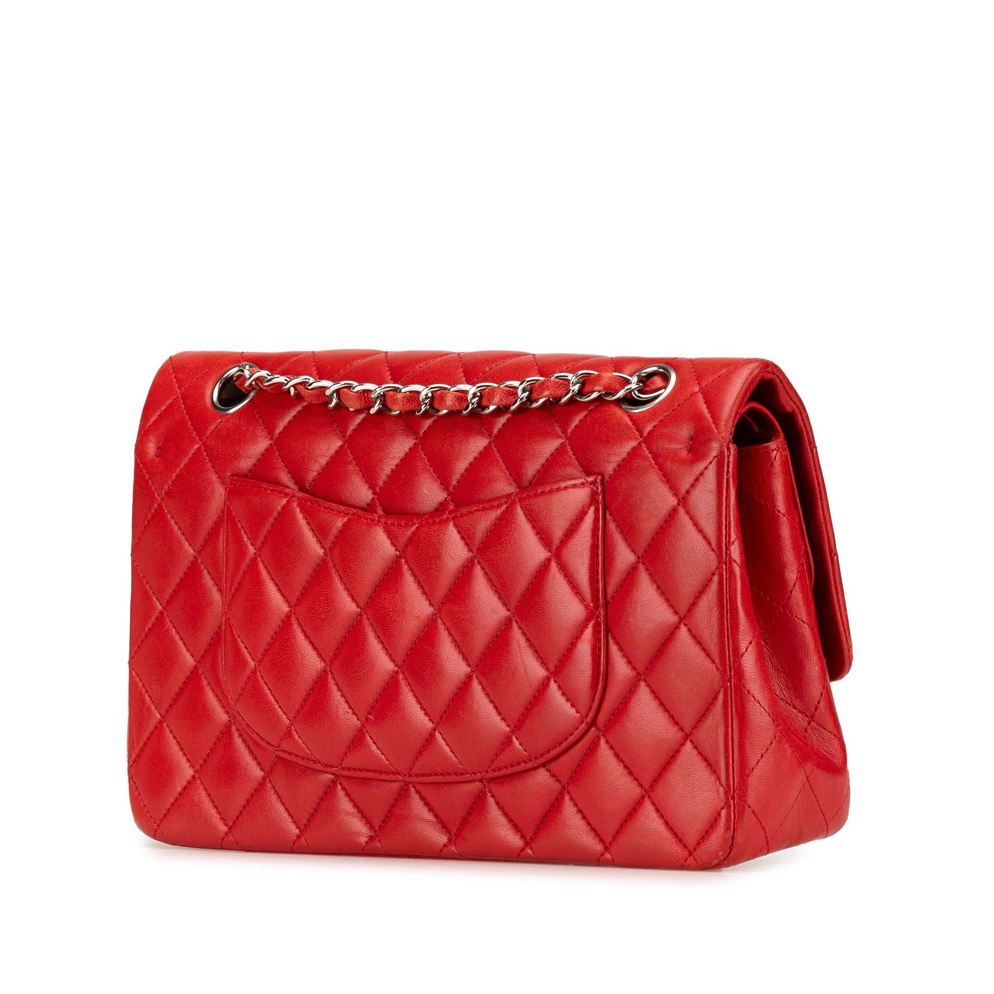 Chanel Chanel Medium Classic Lambskin Double Flap Red Size ONE SIZE - 2 Thumbnail