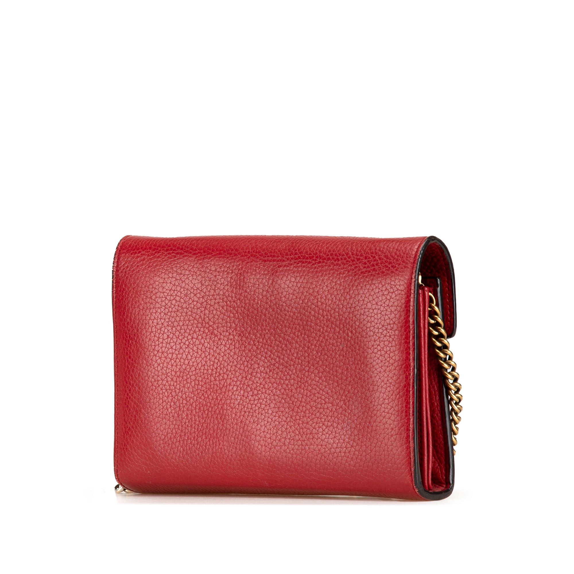 Gucci Gucci GG Marmont Wallet on Chain Red Size ONE SIZE - 2 Thumbnail