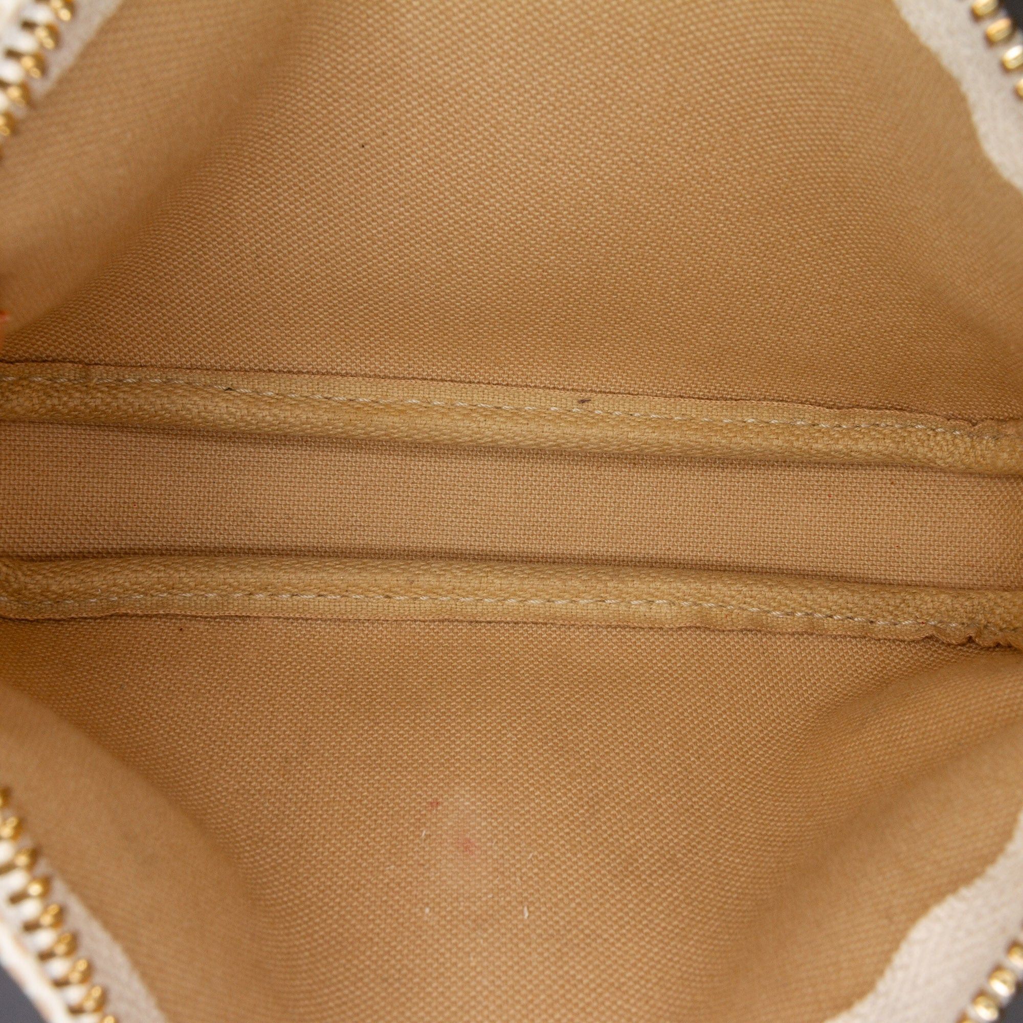 Louis Vuitton Louis Vuitton Damier Azur Mini Pochette Accessories White Size ONE SIZE - 4 Thumbnail