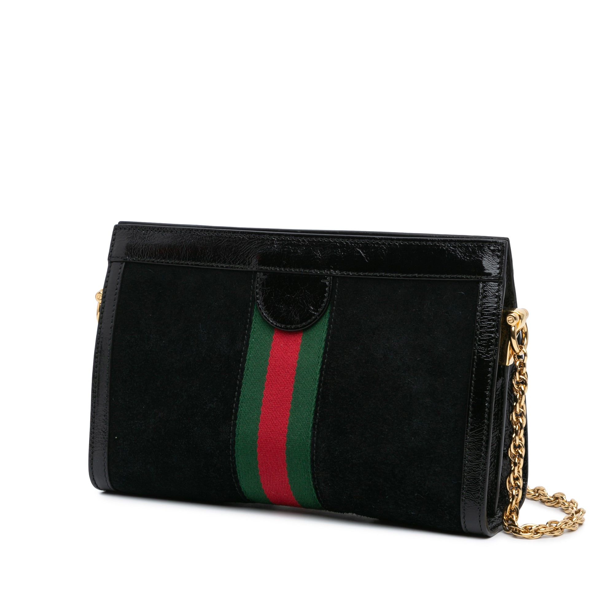 Gucci Gucci Small Suede Ophidia Chain Crossbody Black Size ONE SIZE - 2 Thumbnail