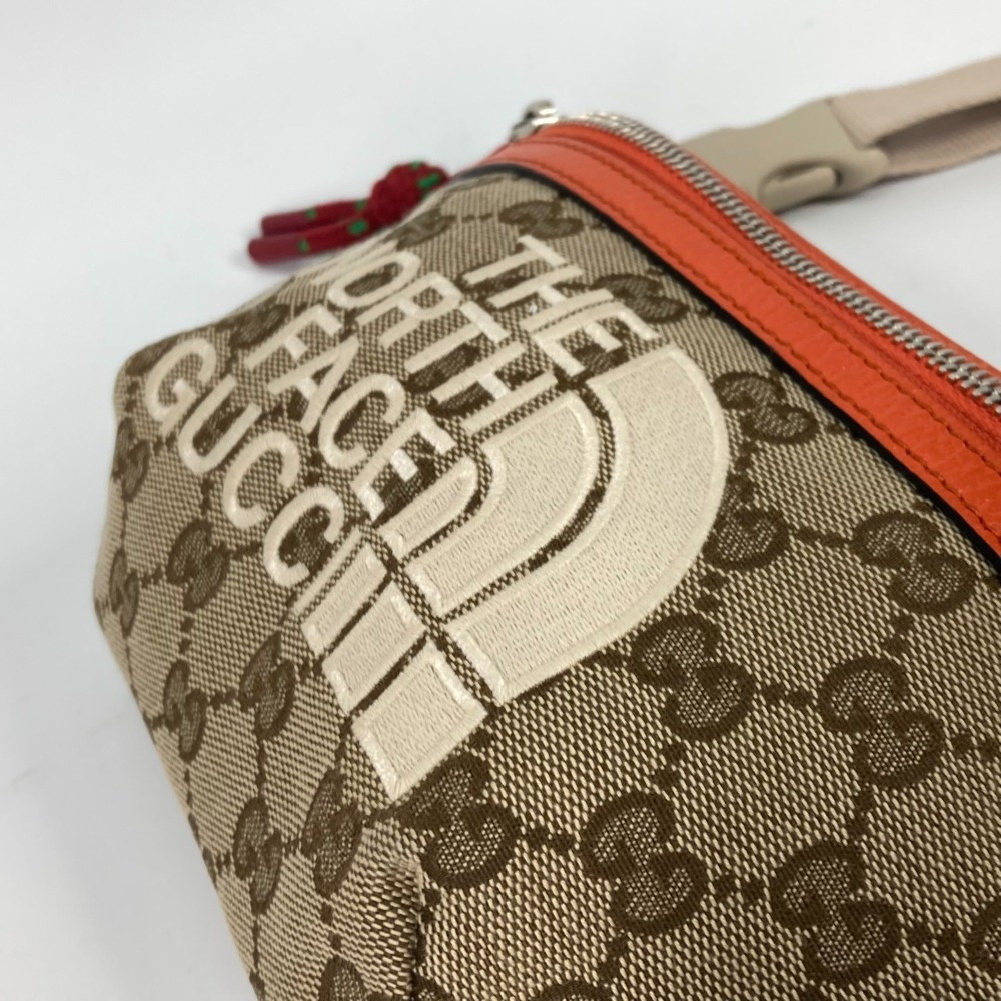 Gucci GUCCI 650299 THE NORTH FACE collaboration GG logo belt bag Belt Bag Crossbody Body Leather Canvas Men's Beige Size ONE SIZE - 8 Thumbnail