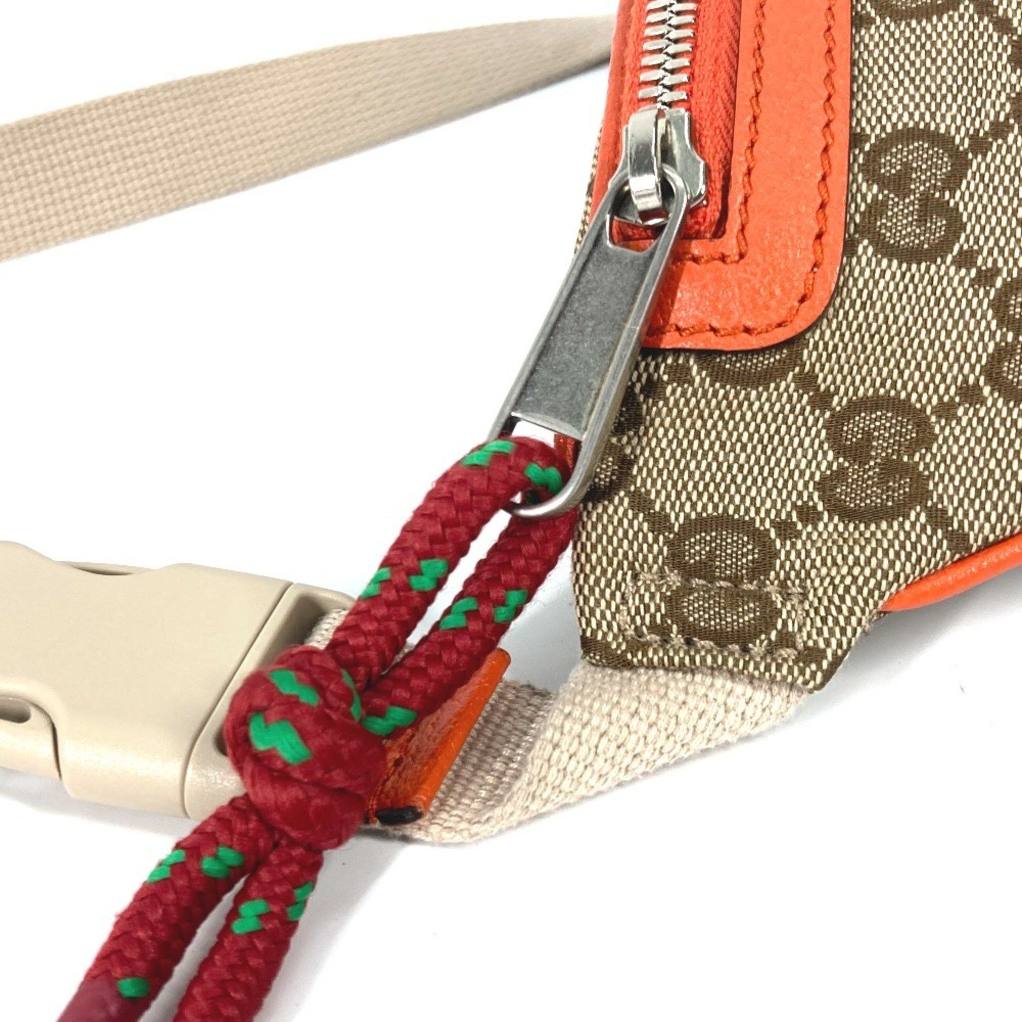 Gucci GUCCI 650299 THE NORTH FACE collaboration GG logo belt bag Belt Bag Crossbody Body Leather Canvas Men's Beige Size ONE SIZE - 4 Thumbnail