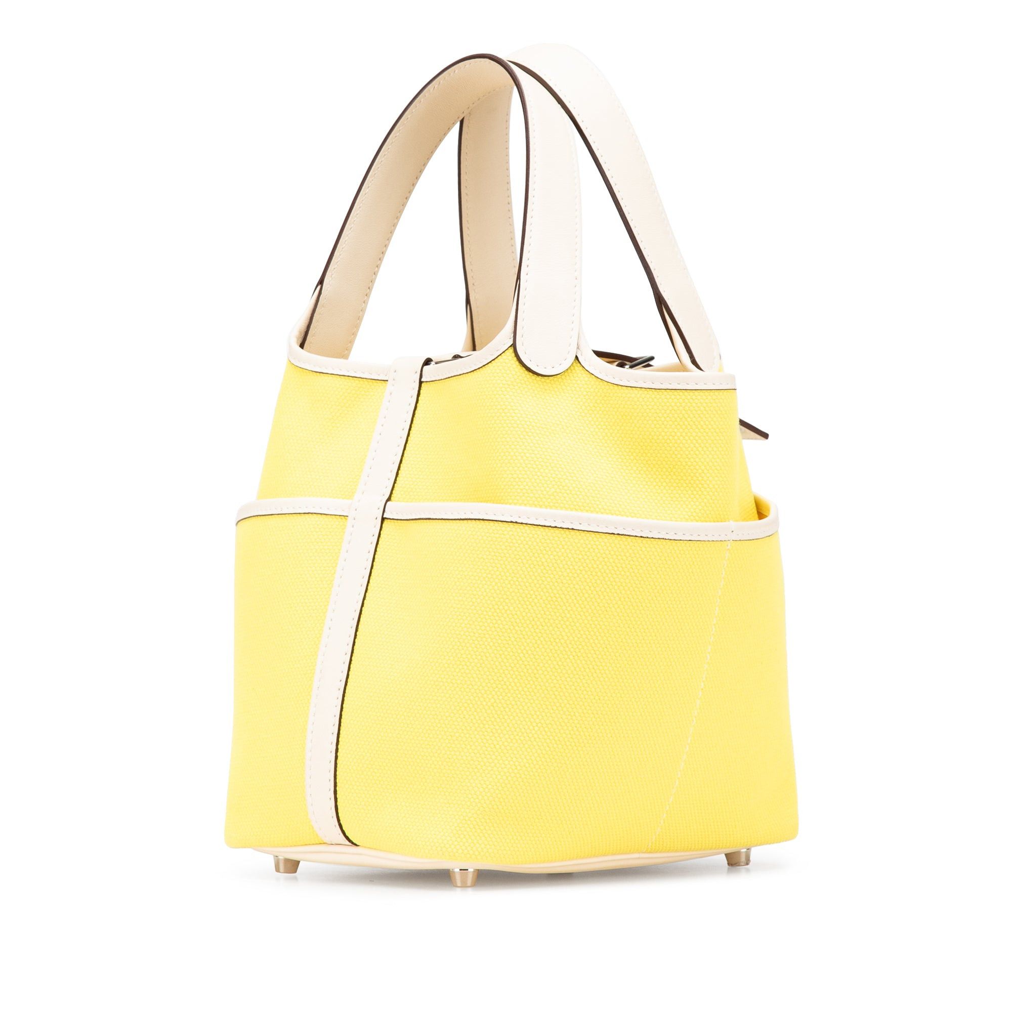 Hermes Hermès Canvas Goeland and Swift Cargo Picotin Lock 18 Yellow Size ONE SIZE - 2 Thumbnail