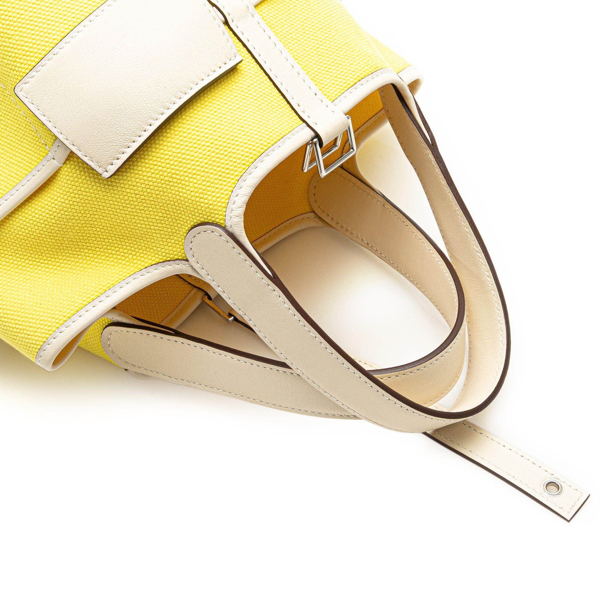 Hermes Hermès Canvas Goeland and Swift Cargo Picotin Lock 18 Yellow Size ONE SIZE - 10 Thumbnail