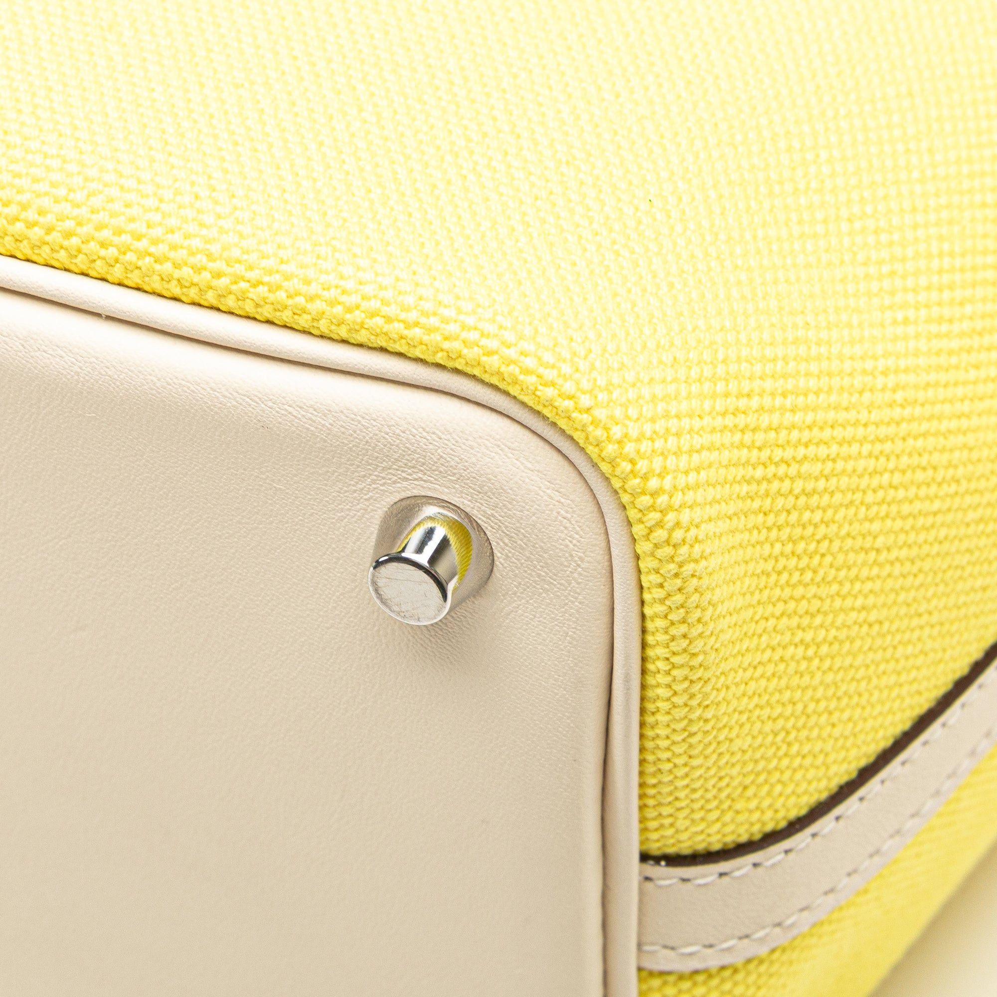 Hermes Hermès Canvas Goeland and Swift Cargo Picotin Lock 18 Yellow Size ONE SIZE - 8 Thumbnail