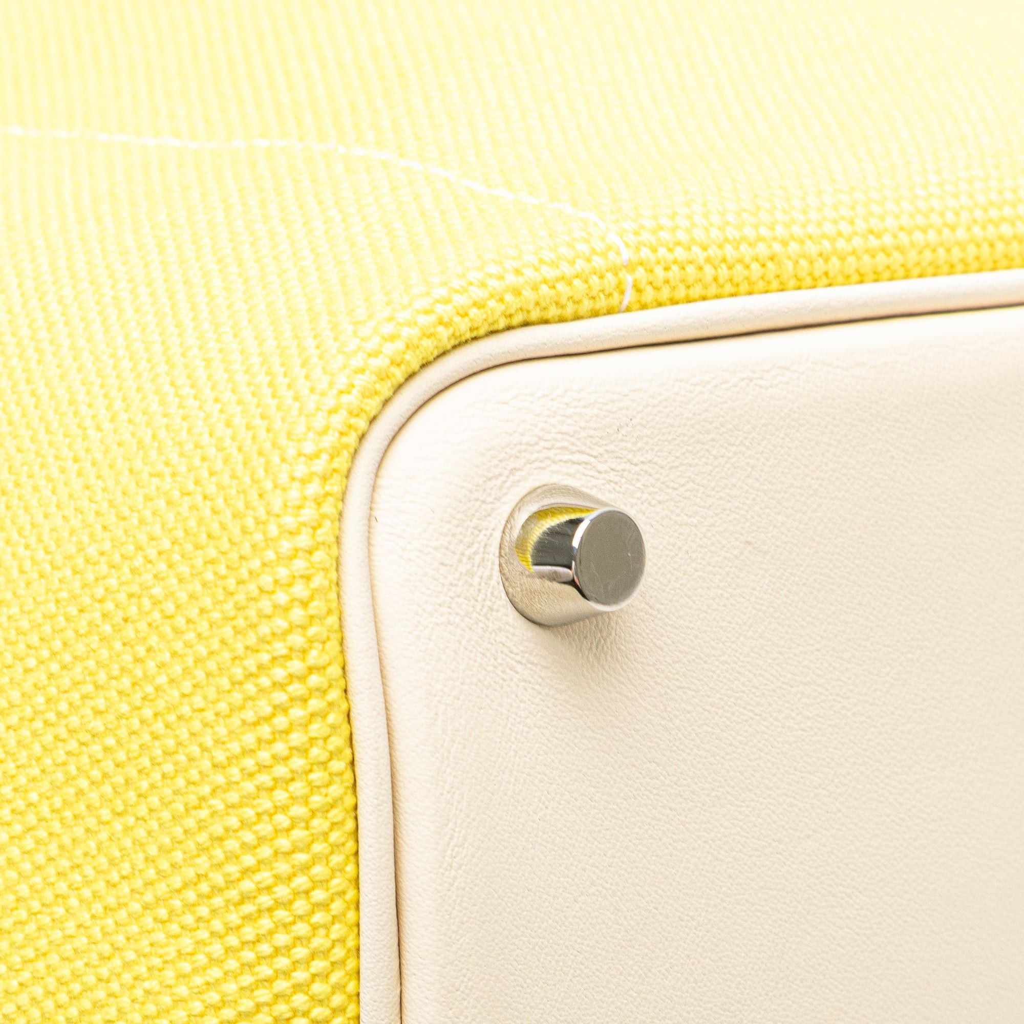 Hermes Hermès Canvas Goeland and Swift Cargo Picotin Lock 18 Yellow Size ONE SIZE - 7 Thumbnail
