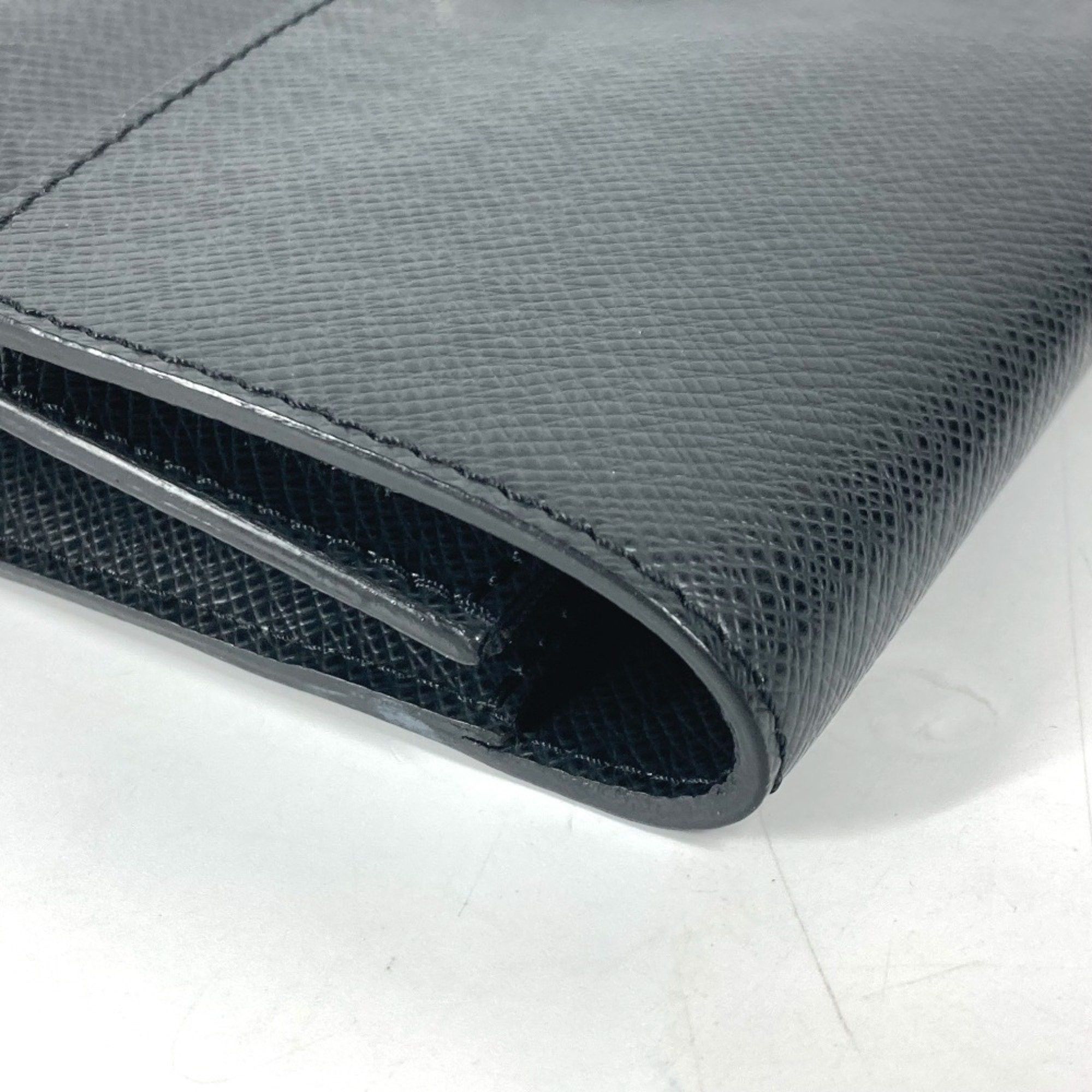 Louis Vuitton LOUIS VUITTON M32592 Taiga Belaia Bag Pouch Clutch with Strap Second Leather Men's Ardoise Black Size ONE SIZE - 10 Thumbnail