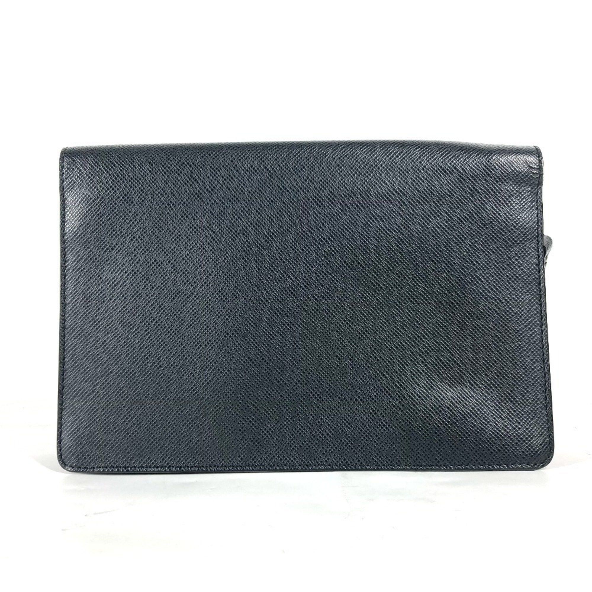 Louis Vuitton LOUIS VUITTON M32592 Taiga Belaia Bag Pouch Clutch with Strap Second Leather Men's Ardoise Black Size ONE SIZE - 2 Thumbnail