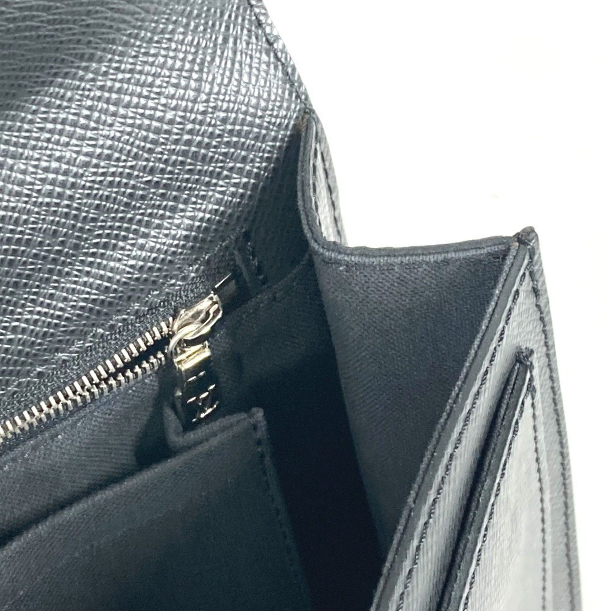 Louis Vuitton LOUIS VUITTON M32592 Taiga Belaia Bag Pouch Clutch with Strap Second Leather Men's Ardoise Black Size ONE SIZE - 14 Thumbnail