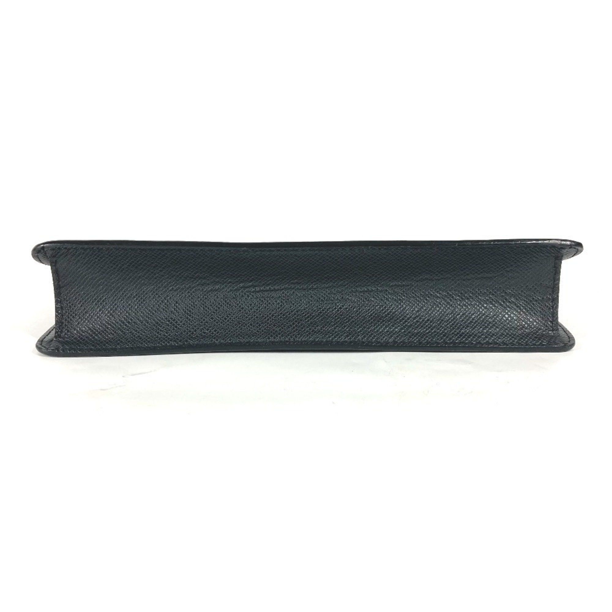 Louis Vuitton LOUIS VUITTON M32592 Taiga Belaia Bag Pouch Clutch with Strap Second Leather Men's Ardoise Black Size ONE SIZE - 5 Thumbnail