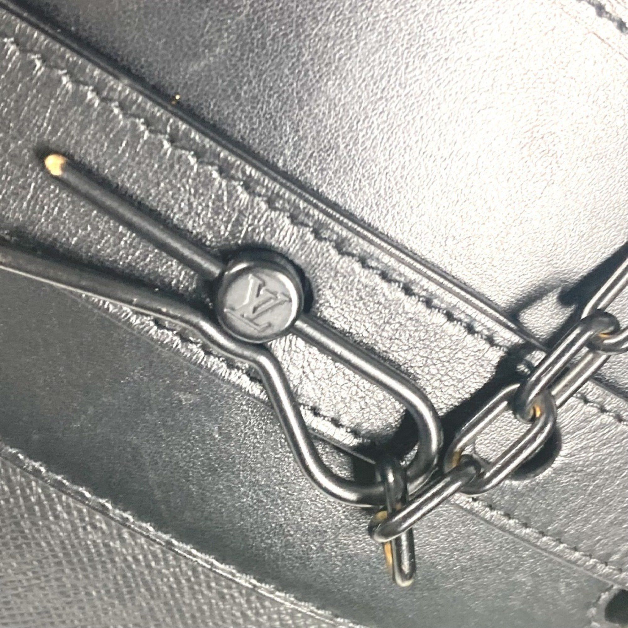 Louis Vuitton LOUIS VUITTON M30339 Taiga Rainbow Steamer PM Bag 2WAY Shoulder Chain Handbag Leather Men's Black Size ONE SIZE - 8 Thumbnail