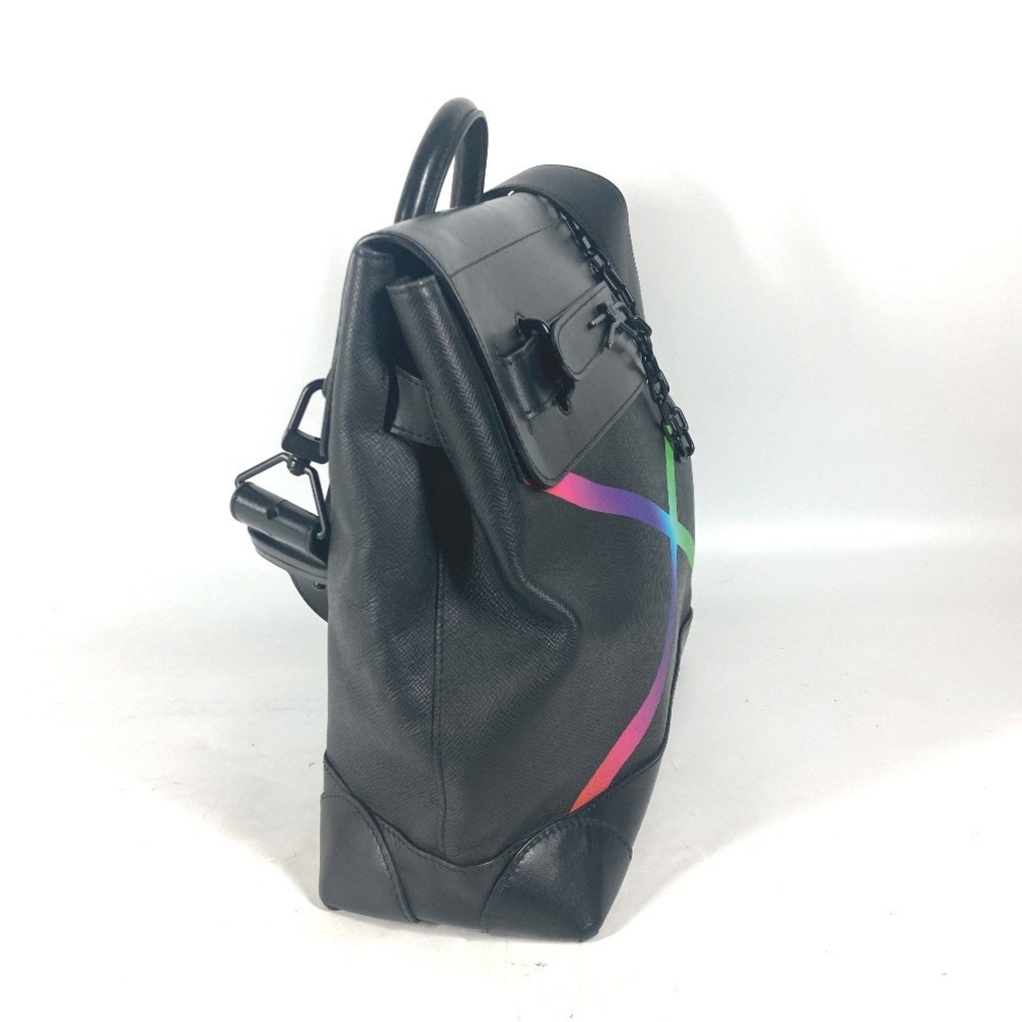 Louis Vuitton LOUIS VUITTON M30339 Taiga Rainbow Steamer PM Bag 2WAY Shoulder Chain Handbag Leather Men's Black Size ONE SIZE - 3 Thumbnail