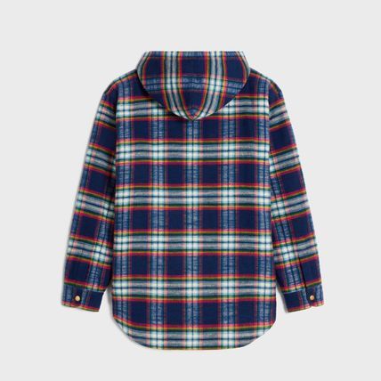 Celine quilted overshirt in checked cotton navy Size US L / EU 52-54 / 3 - 2 Thumbnail