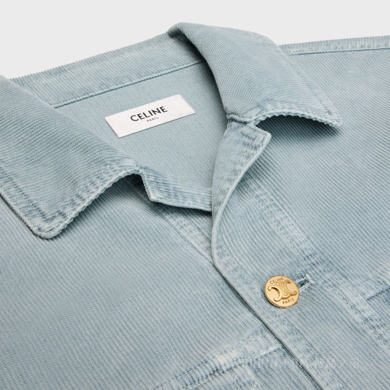 Celine car coat jacket in corduroy Size XXL / US 16-18 / IT 52-54 - 3 Thumbnail