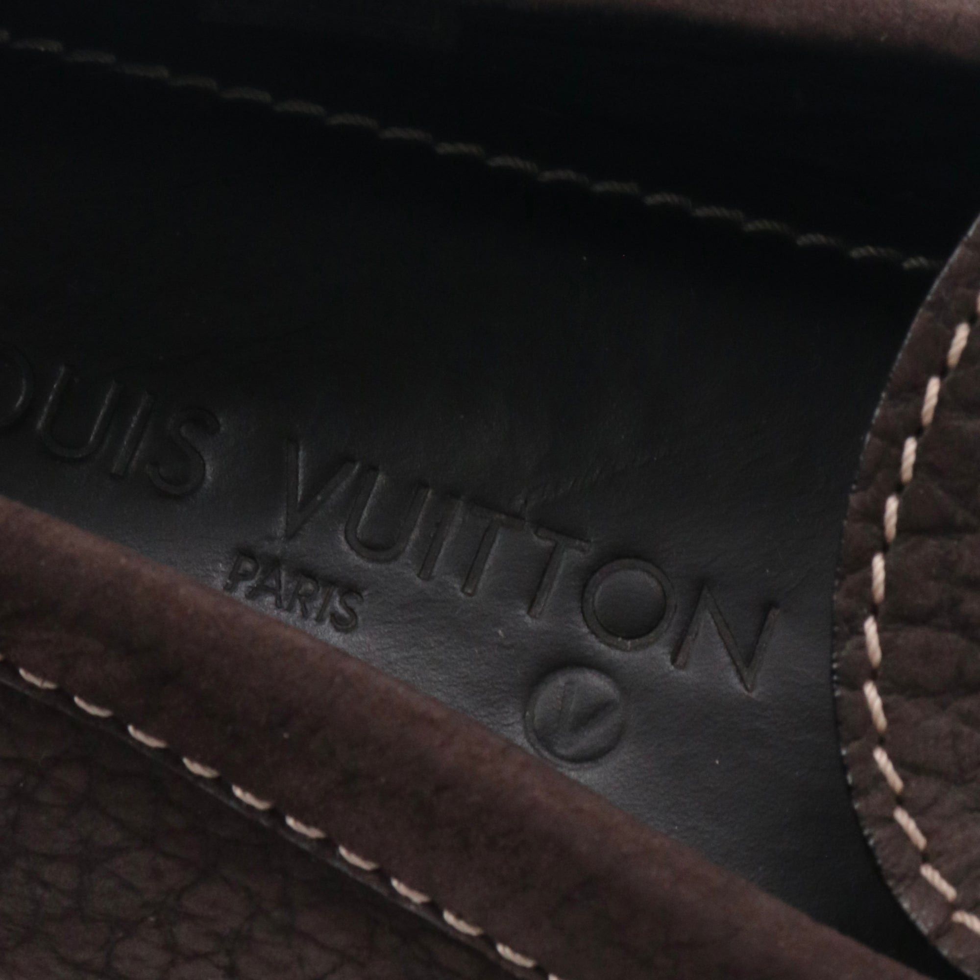 Louis Vuitton LOUIS VUITTON - Louis Vuitton LV Driver loafers in brown grained leather (T41.5) Size US 8.5 / EU 41-42 - 6 Thumbnail