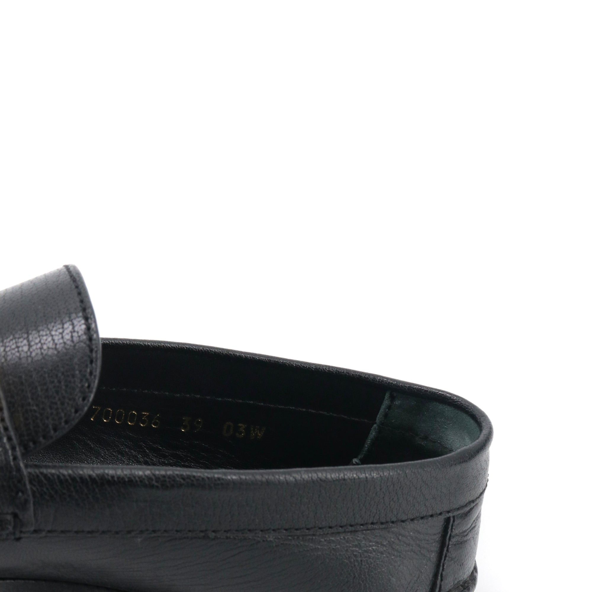Gucci GUCCI - Gucci black leather loafers (T39) Size US 8 / IT 38 - 6 Thumbnail