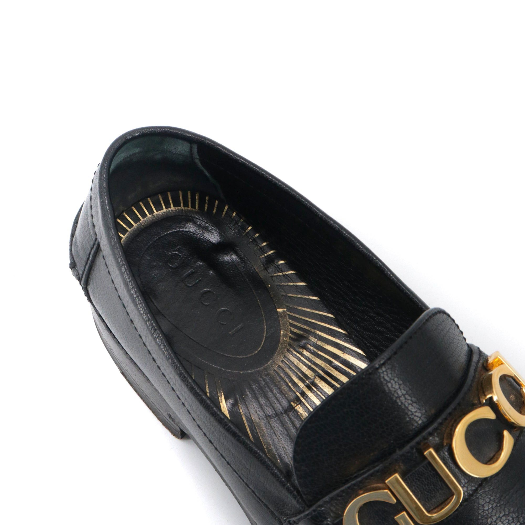 Gucci GUCCI - Gucci black leather loafers (T39) Size US 8 / IT 38 - 5 Thumbnail