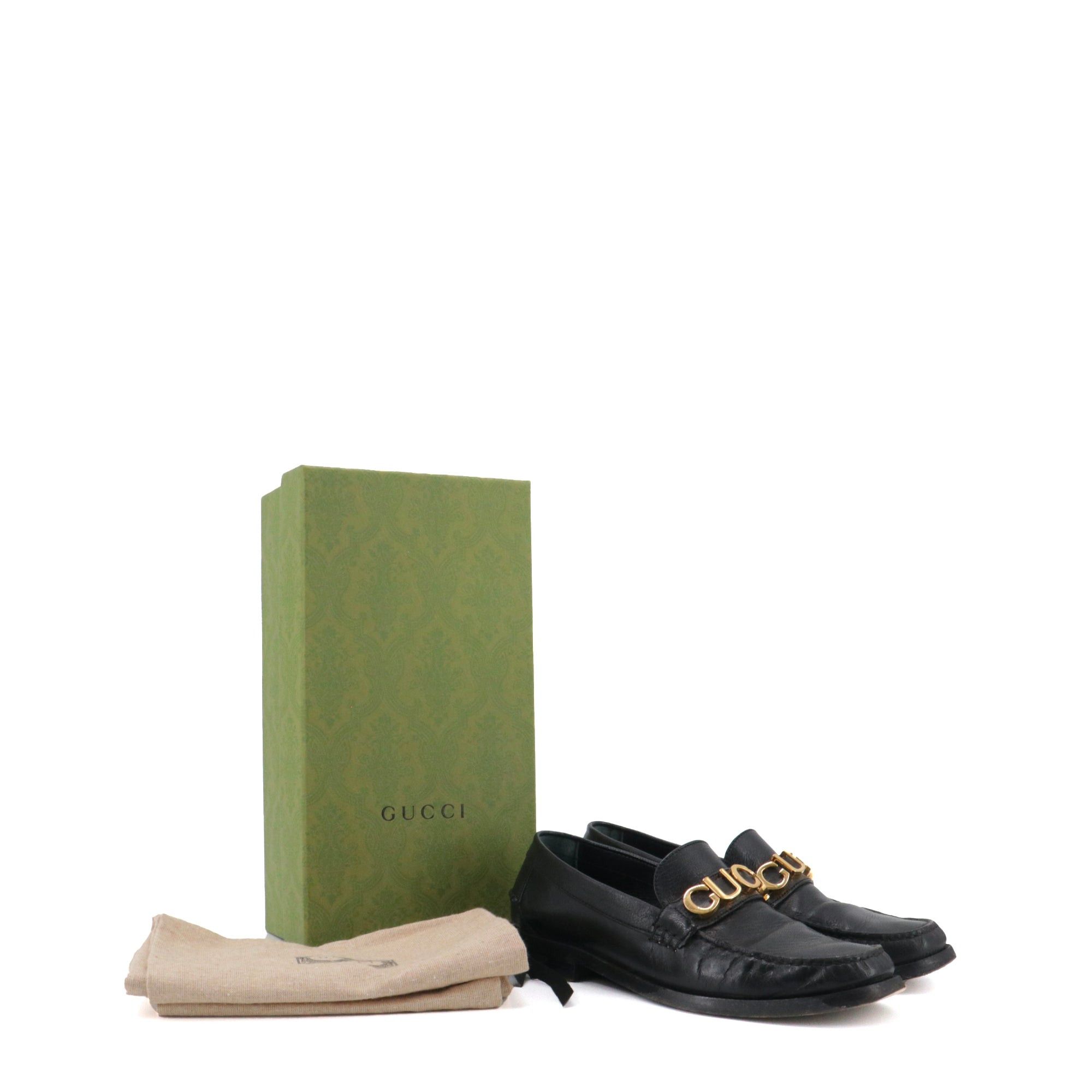Gucci GUCCI - Gucci black leather loafers (T39) Size US 8 / IT 38 - 7 Thumbnail