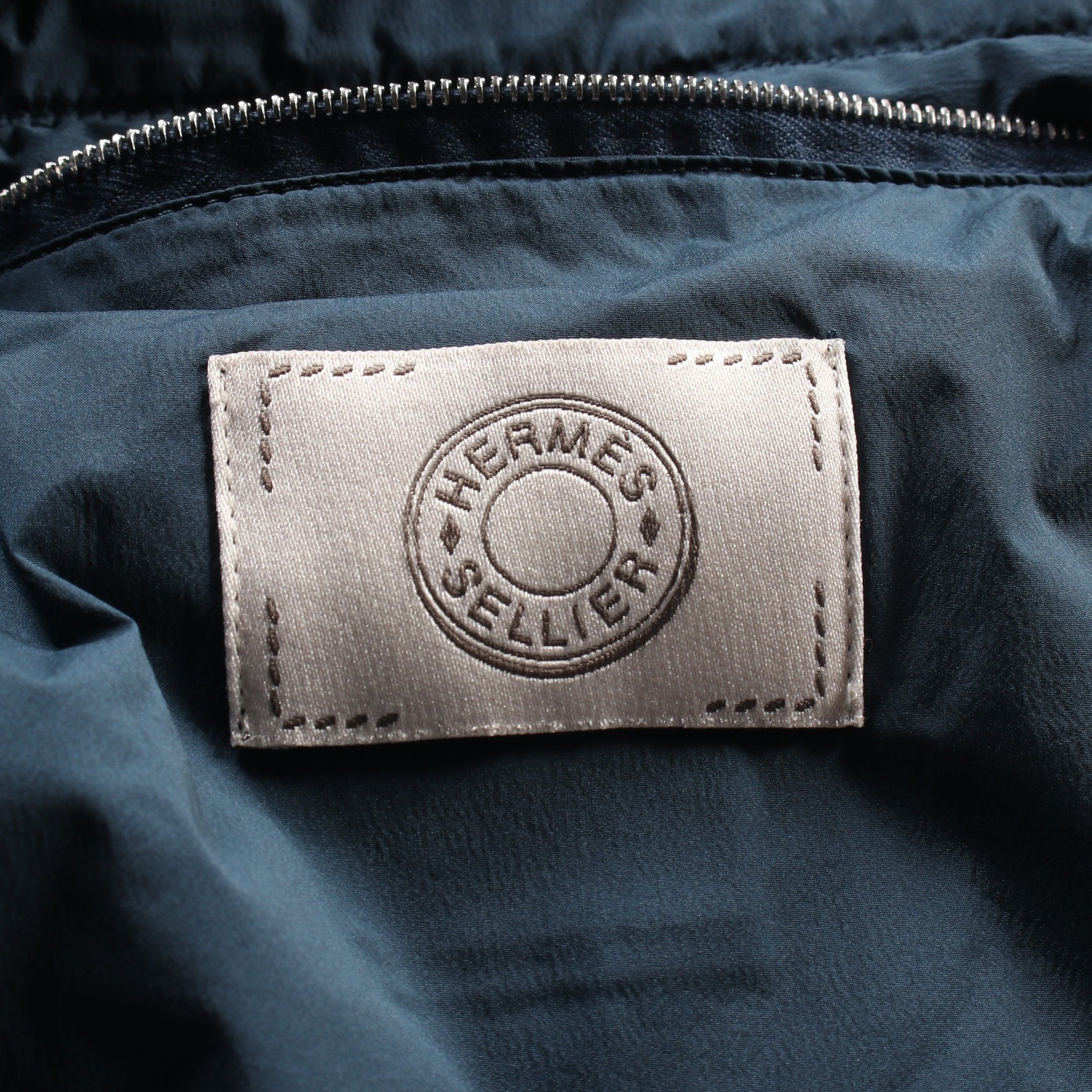 Hermes Hermes Down Jacket Nylon Blue Green Size ONE SIZE - 3 Thumbnail