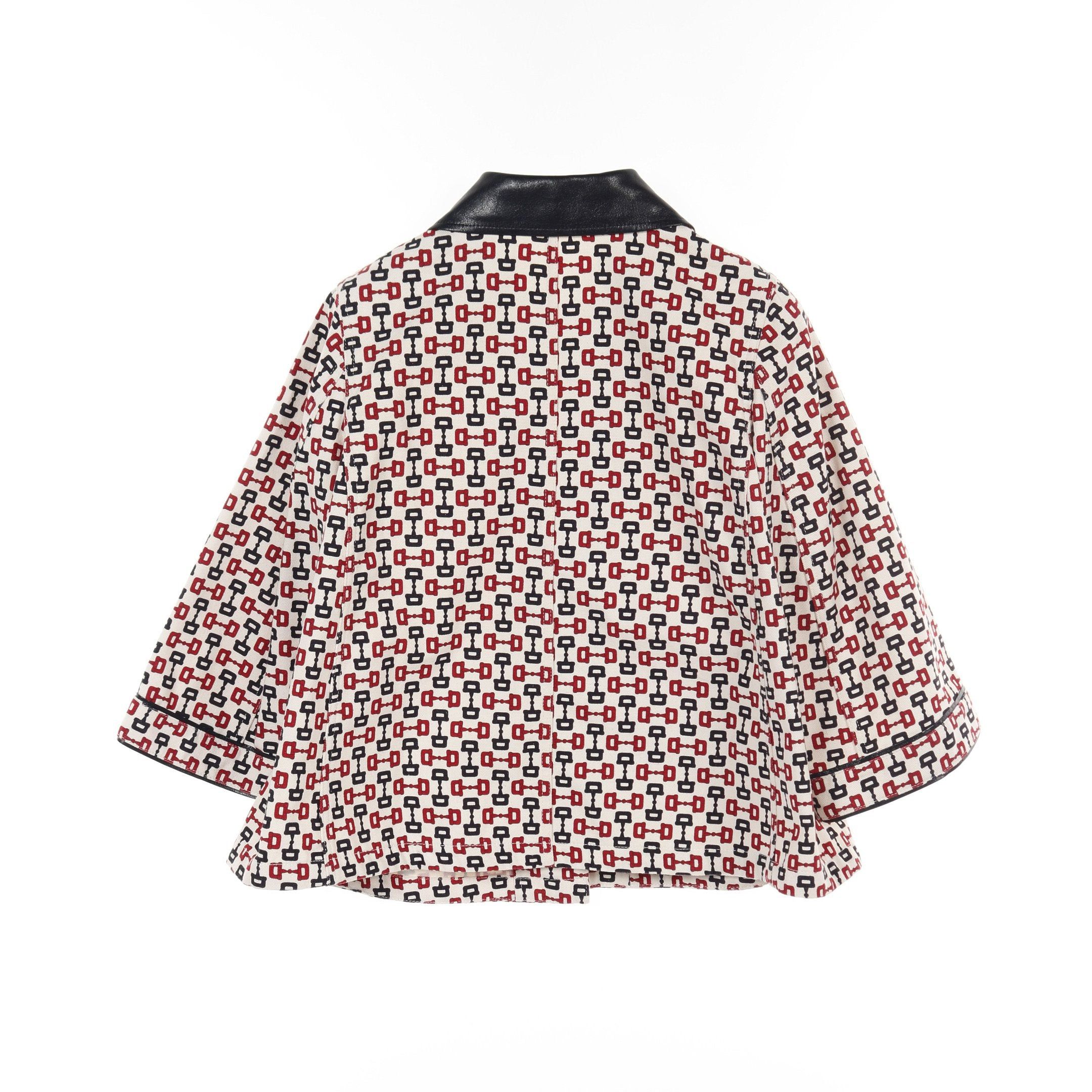 Gucci Gucci Zumi Horsebit Jacket Cotton White Red Navy Size ONE SIZE - 2 Thumbnail