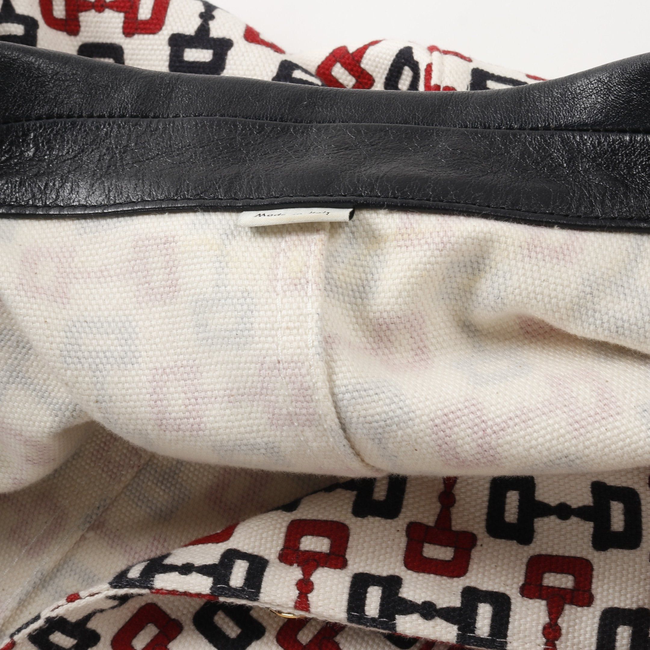 Gucci Gucci Zumi Horsebit Jacket Cotton White Red Navy Size ONE SIZE - 8 Thumbnail