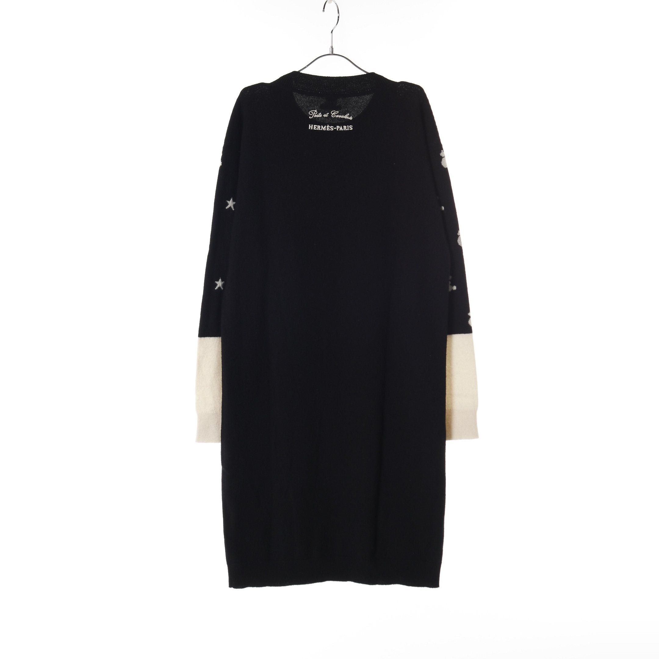 Hermes Hermes Poste Et Cavalerie One Piece Cashmere Black Off White Size ONE SIZE - 2 Thumbnail