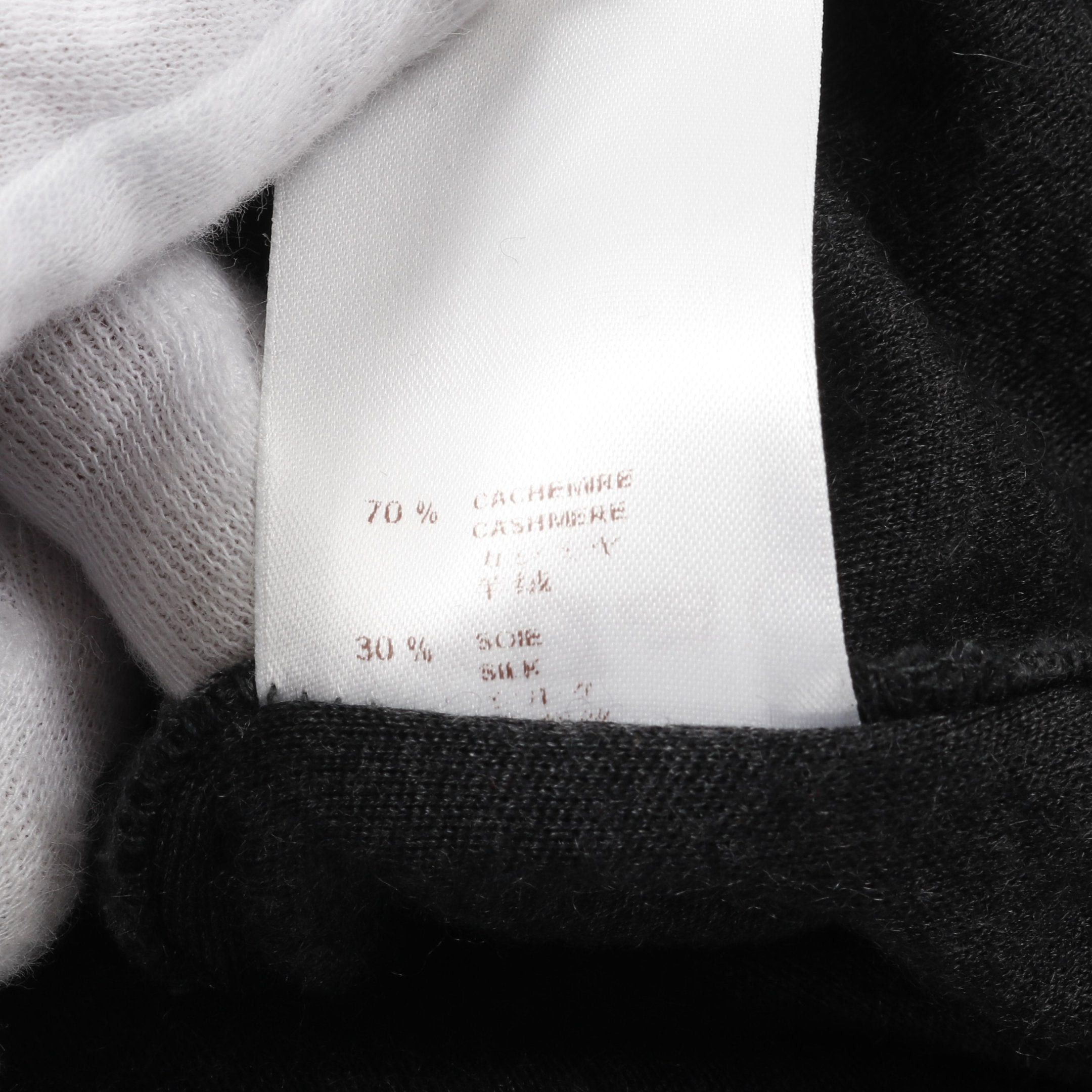 Louis Vuitton Louis Vuitton One Piece Monogrammed Buttons Cashmere Silk Dark Gray Size ONE SIZE - 4 Thumbnail