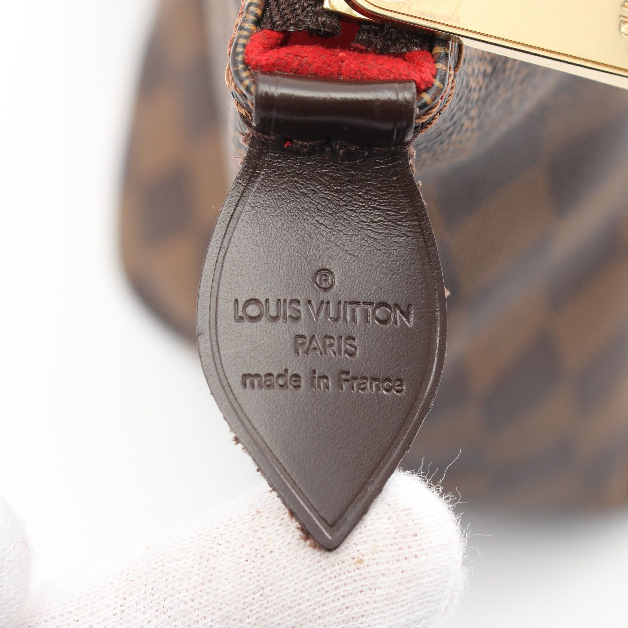 Louis Vuitton Louis Vuitton Saleya Pm Damier Ebene Handbag Tote Bag Leather Brown Size ONE SIZE - 4 Thumbnail