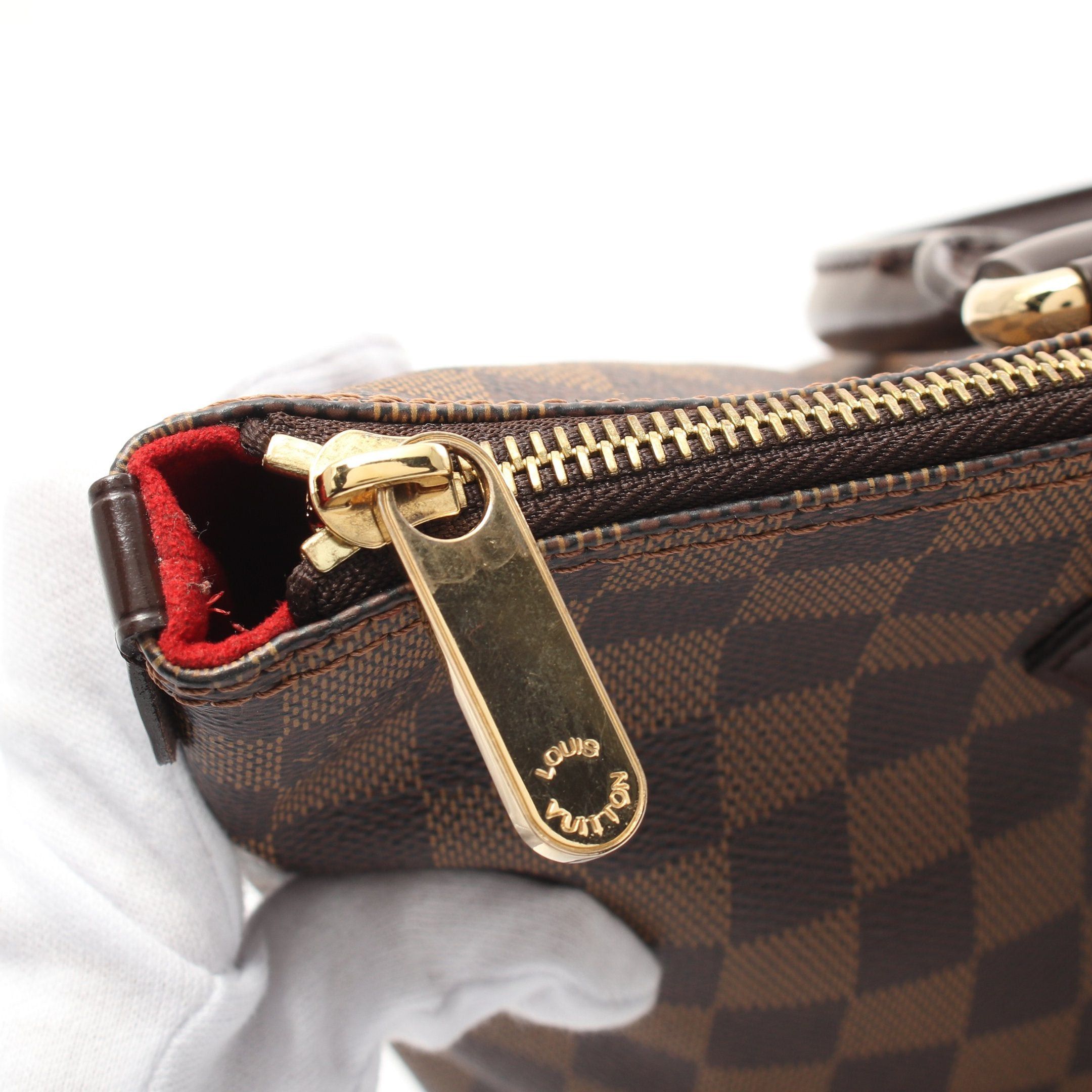 Louis Vuitton Louis Vuitton Saleya Pm Damier Ebene Handbag Tote Bag Leather Brown Size ONE SIZE - 8 Thumbnail