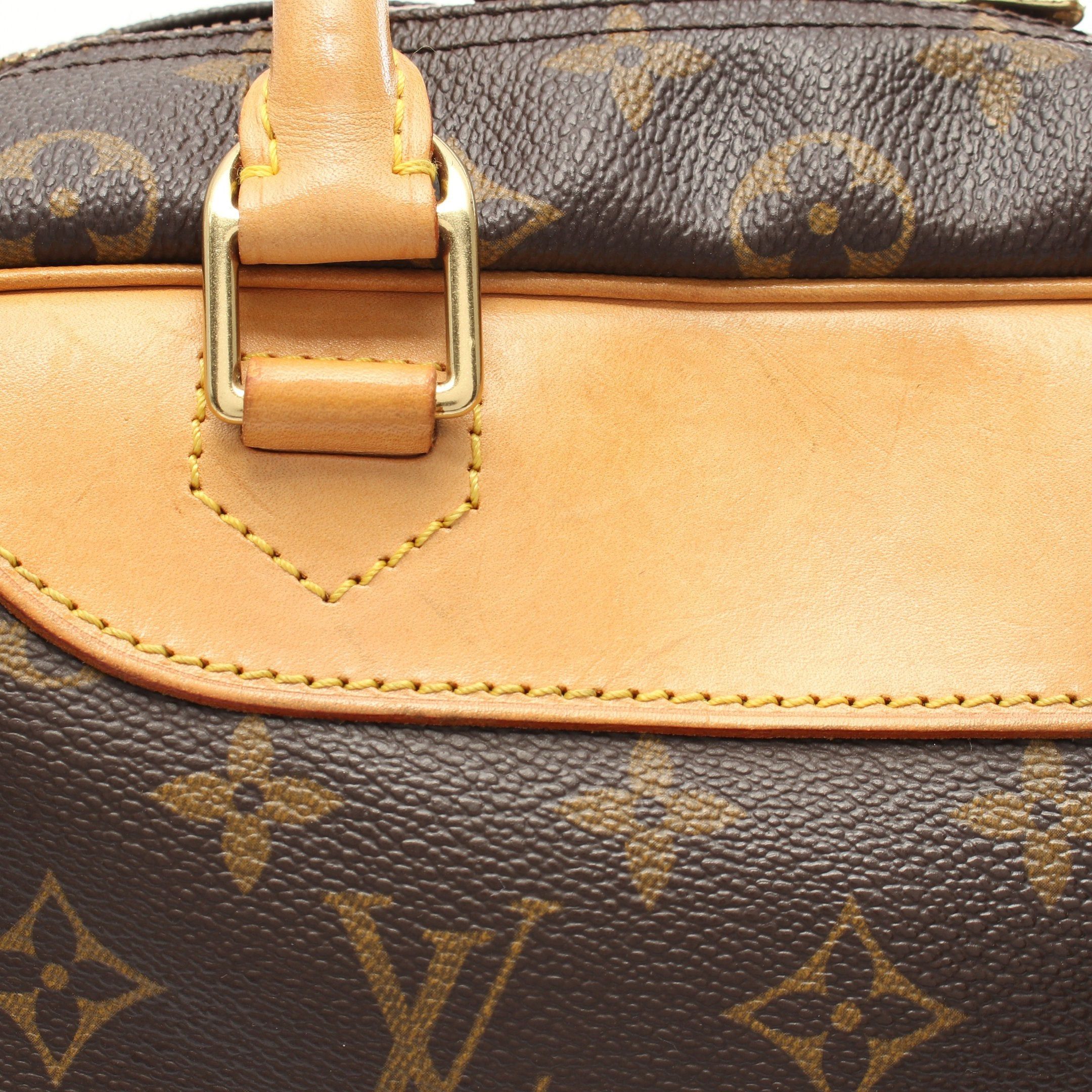 Louis Vuitton Louis Vuitton Deauville Bowling Vanity Monogram Handbag Leather Brown Size ONE SIZE - 7 Thumbnail