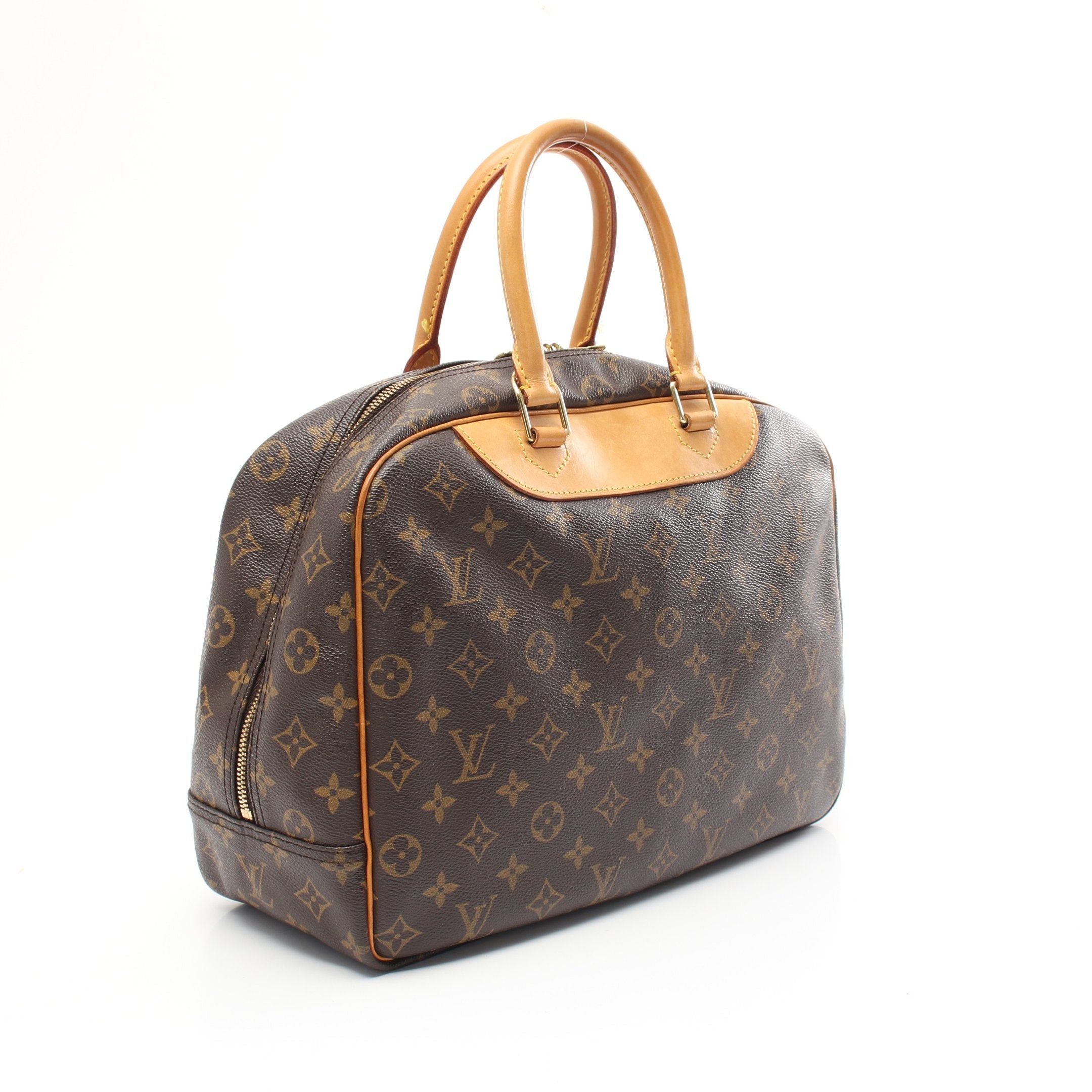 Louis Vuitton Louis Vuitton Deauville Bowling Vanity Monogram Handbag Leather Brown Size ONE SIZE - 2 Thumbnail