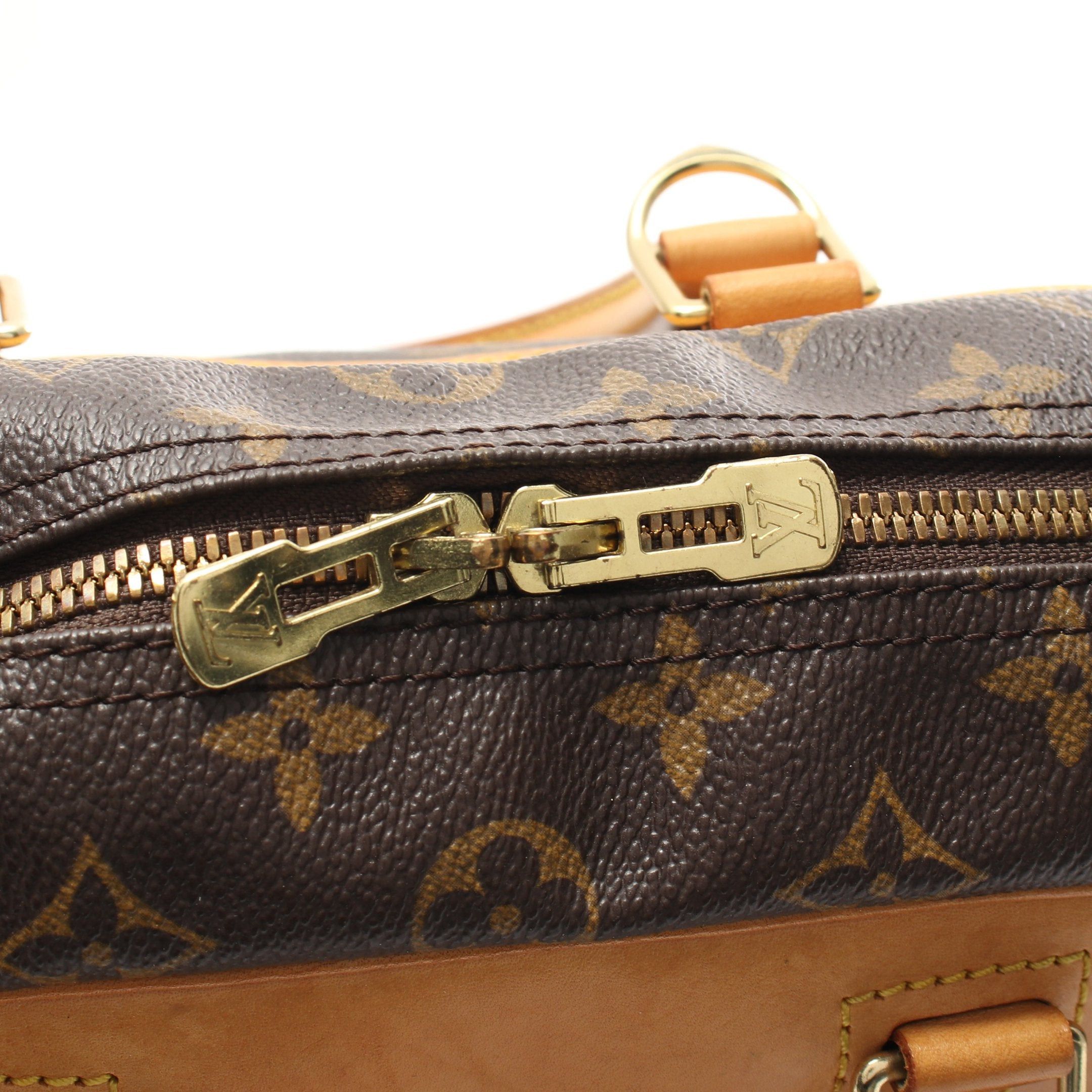 Louis Vuitton Louis Vuitton Deauville Bowling Vanity Monogram Handbag Leather Brown Size ONE SIZE - 12 Thumbnail