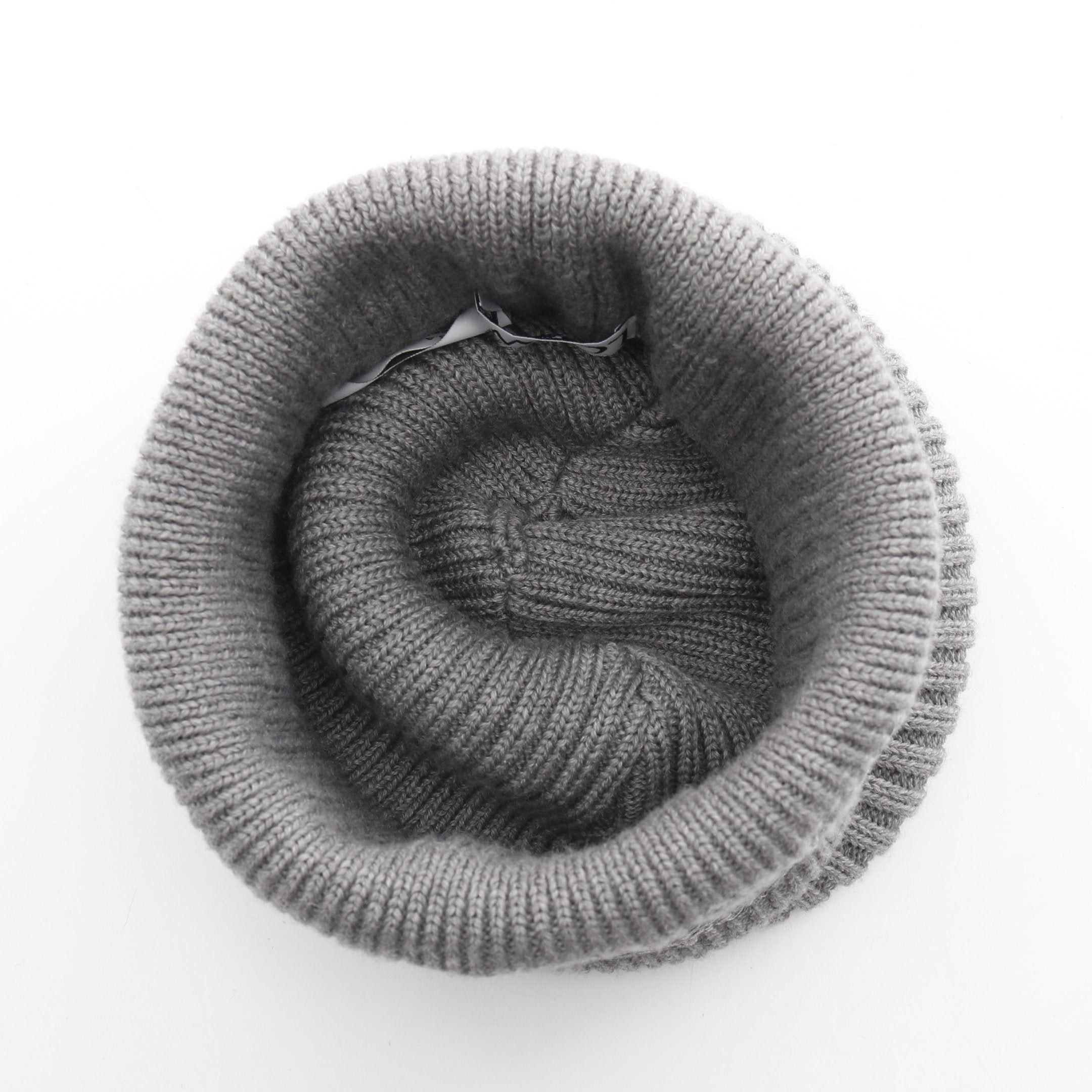 Loewe Loewe Knit Cap Beanie Logo Embroidery Wool Gray Size ONE SIZE - 3 Thumbnail