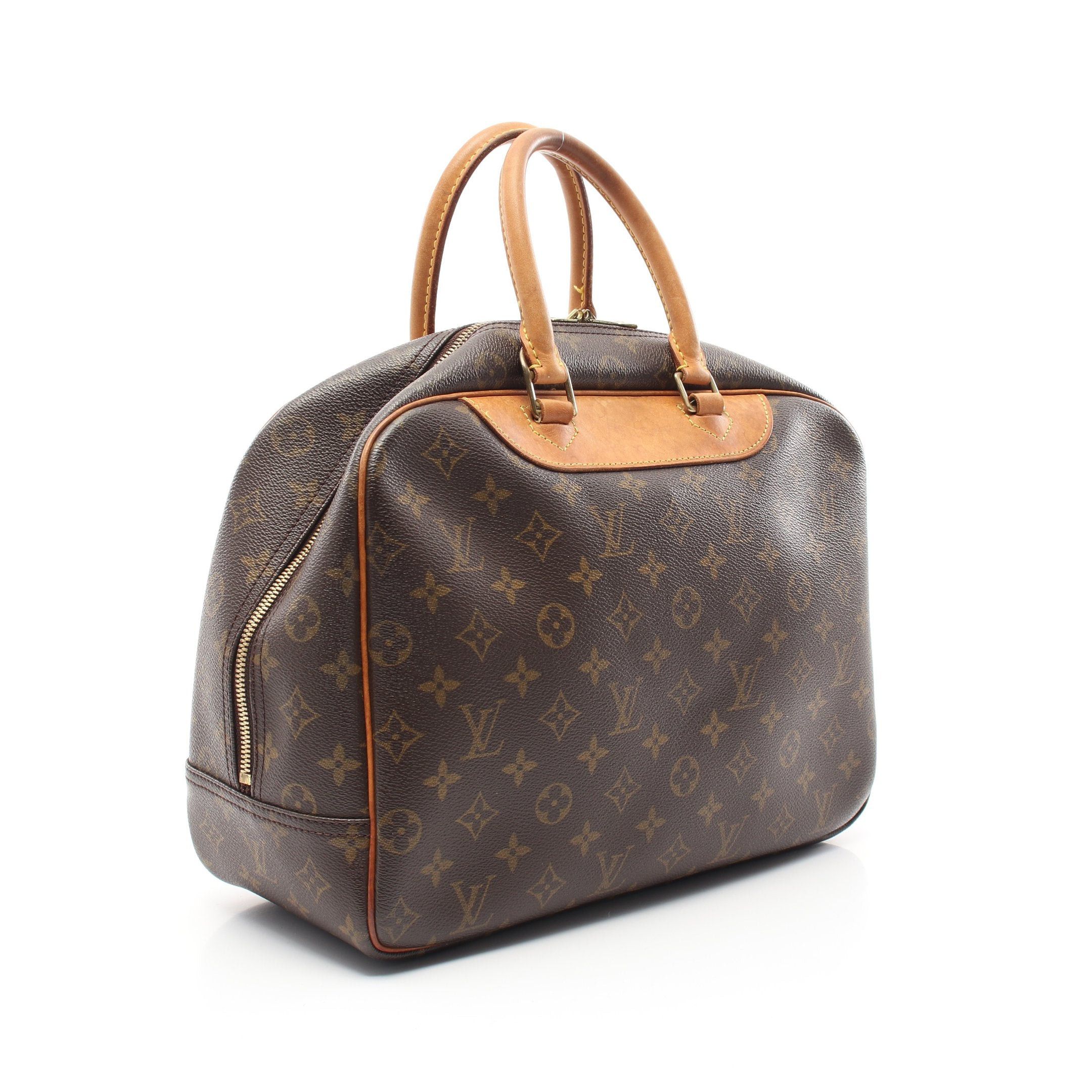 Louis Vuitton Louis Vuitton Deauville Bowling Vanity Monogram Handbag Leather Brown Size ONE SIZE - 2 Thumbnail
