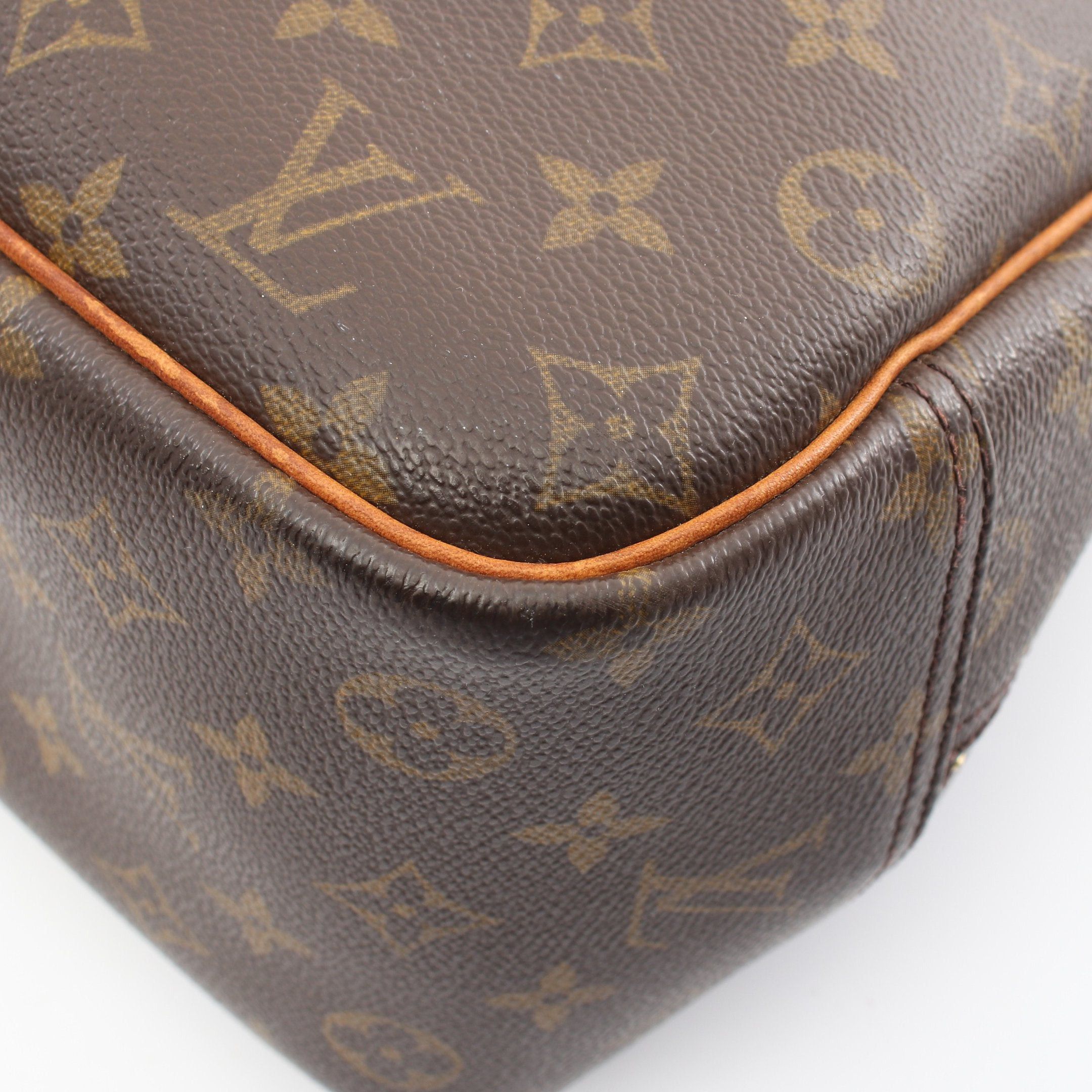 Louis Vuitton Louis Vuitton Deauville Bowling Vanity Monogram Handbag Leather Brown Size ONE SIZE - 11 Thumbnail