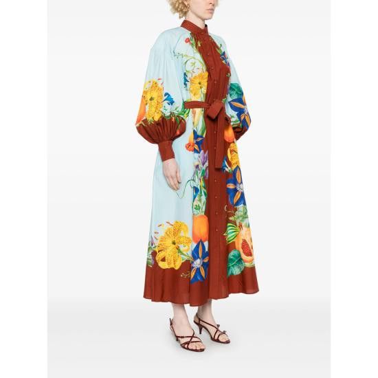 ALEMAIS ALEMAIS Women Dresses 4353D MULTI BLUE Size S / US 4 / IT 40 - 3 Thumbnail