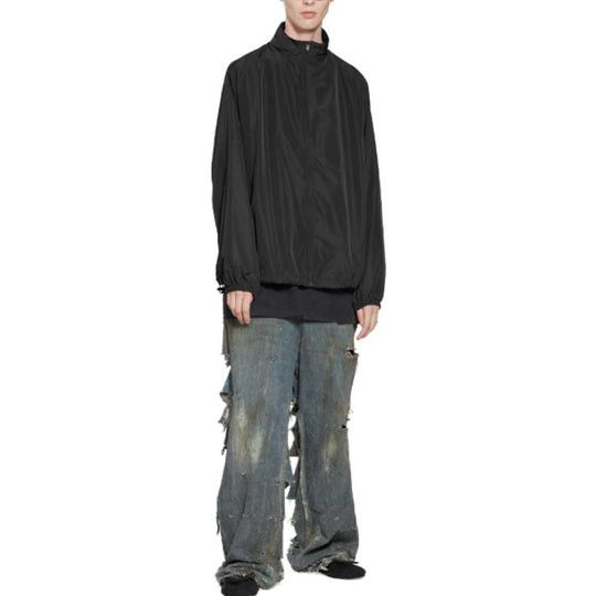 Balenciaga Minimal Tracksuit Jacket in Black with logo Size US XL / EU 56 / 4 - 2 Thumbnail