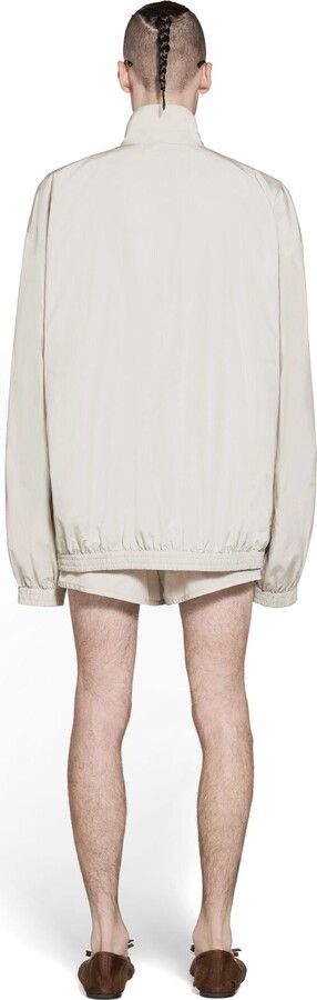 Balenciaga Minimal Tracksuit Jacket in Black with logo in beige Size US XS / EU 42 / 0 - 4 Thumbnail