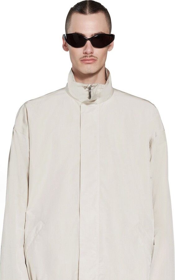 Balenciaga Minimal Tracksuit Jacket in Black with logo in beige Size US L / EU 52-54 / 3 - 3 Thumbnail