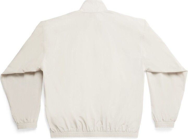 Balenciaga Minimal Tracksuit Jacket in Black with logo in beige Size US XL / EU 56 / 4 - 2 Thumbnail