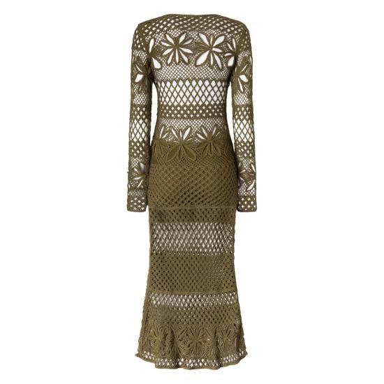 Pinko PINKO Women Dresses 104731 A2FF X26 GREEN Size L / US 10 / IT 46 - 2 Thumbnail