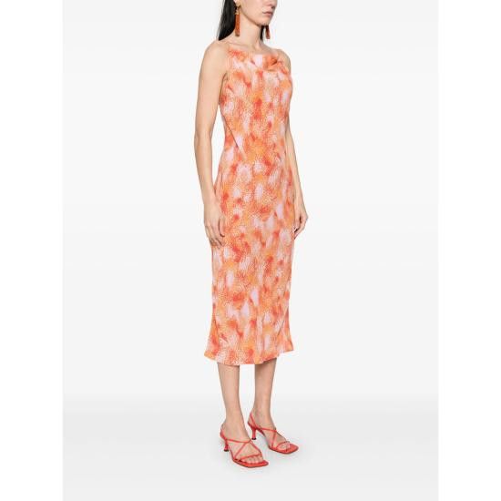 Iro IRO Women Dresses SOLVA WM33 MUL02 ORANGE Size S / US 4 / IT 40 - 4 Thumbnail