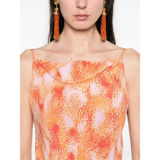 Iro IRO Women Dresses SOLVA WM33 MUL02 ORANGE Size M / US 6-8 / IT 42-44 - 2 Thumbnail