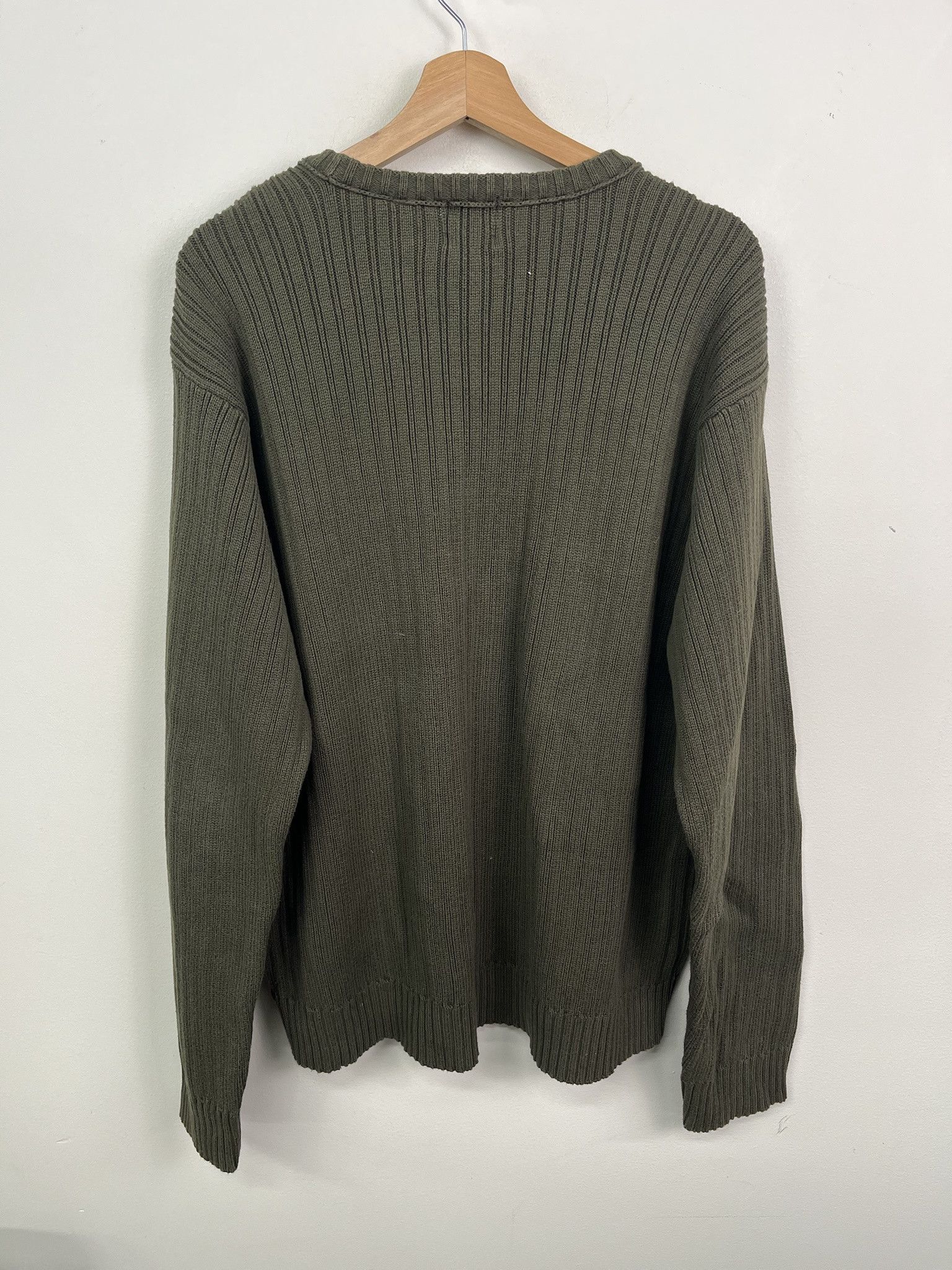 Timberland Vintage Knit Sweater 1990s Timberland Green Ribbed Knit Size XL Size US XL / EU 56 / 4 - 3 Thumbnail