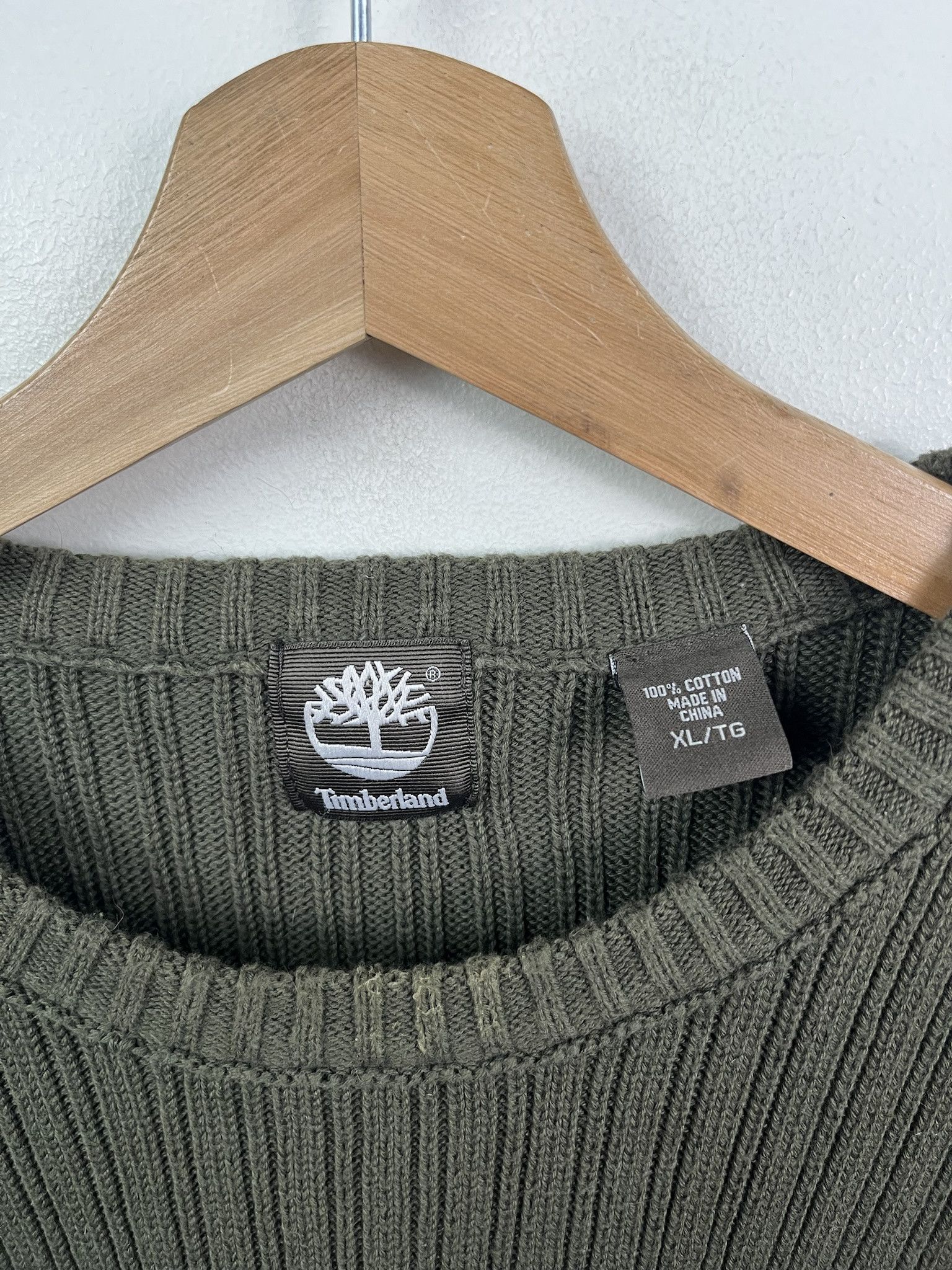 Timberland Vintage Knit Sweater 1990s Timberland Green Ribbed Knit Size XL Size US XL / EU 56 / 4 - 2 Thumbnail