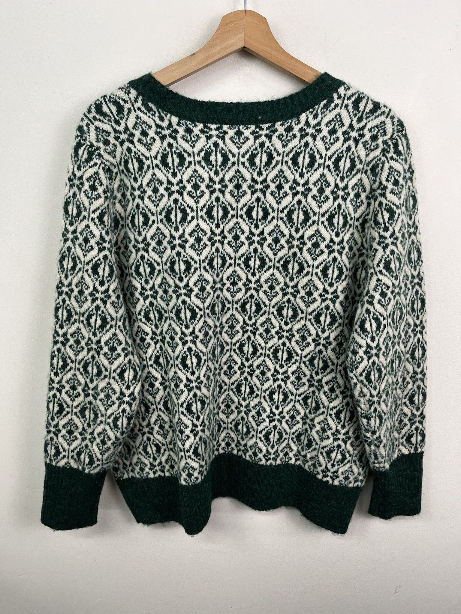 Other Vintage Emerald Pattern Soft Knit Sweater Size M (L) Size US M / EU 48-50 / 2 - 3 Thumbnail