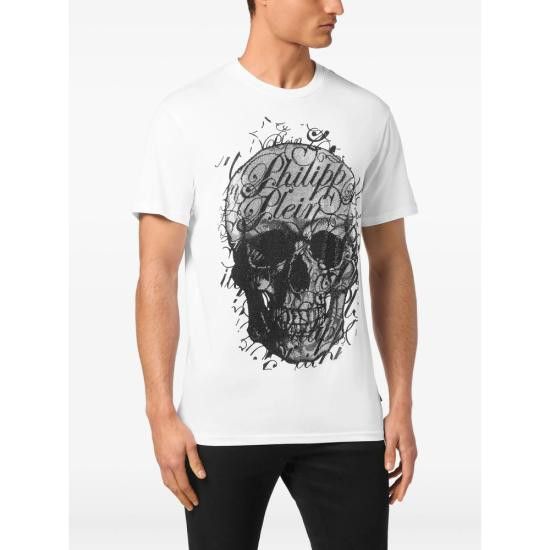 Philipp Plein PHILIPP PLEIN Men T-Shirts MTK8253 PJY002N 01 WHITE Size US XL / EU 56 / 4 - 2 Thumbnail