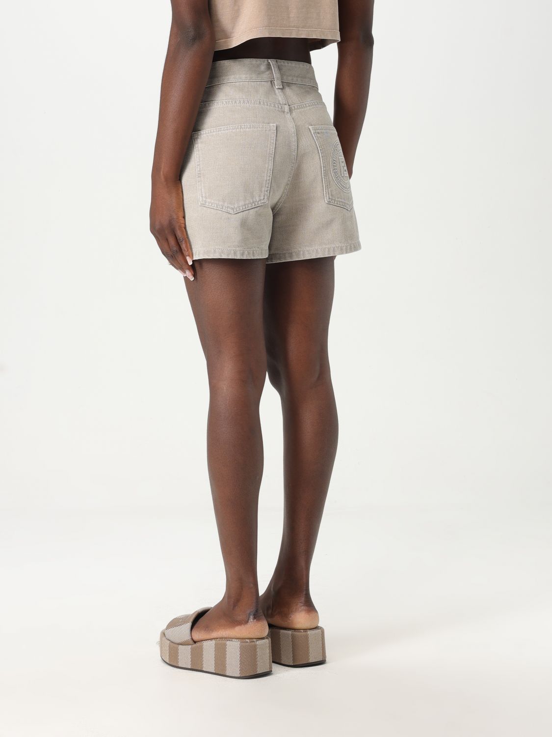 Fendi Fendi Short Woman Beige Size 27" / US 4 / IT 40 - 3 Thumbnail