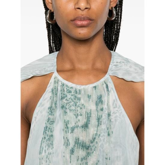 Blumarine BLUMARINE Women Tops 4C144A M6D99 BLUE Size M / US 6-8 / IT 42-44 - 5 Thumbnail