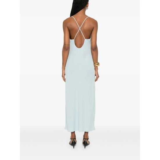 Calvin Klein CALVIN KLEIN Women Dresses LV044B053G ETHER BLUE Size XS / US 0-2 / IT 36-38 - 2 Thumbnail